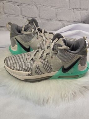 Nike Lebrons Women's Gray & Teal Basketball Shoes